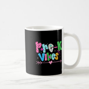 Back To School Groovy Teacher Pre-k Vibes Smile Fa Coffee Mug