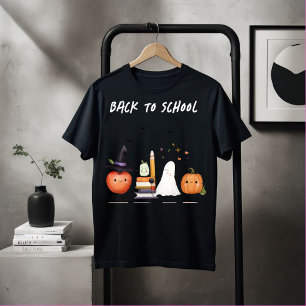 Back To School Halloween Shirt Cute Pumpkin Ghos