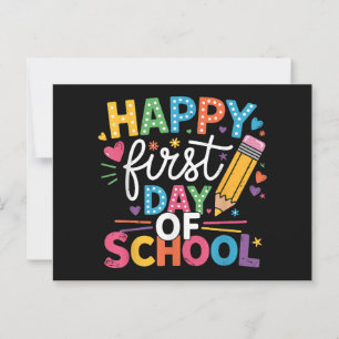 Back To School Happy First Day Of School Teacher B Postcard