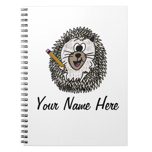 Back To School Hedgehog Funny Teacher Custom Notebook (Front)