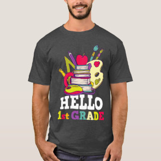 Back to school hello 1st grade T-Shirt