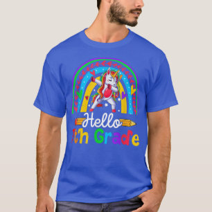 Back To School Hello 7th Grade Dabbing Unicorn Rai T-Shirt