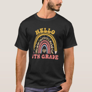 Back To School Hello 8th Grade Rainbow Teachers St T-Shirt