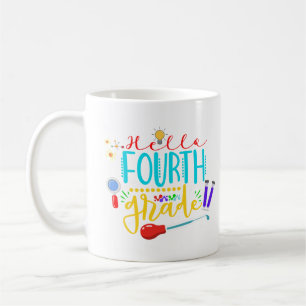 Back to School Hello Fourth Grade Coffee Mug