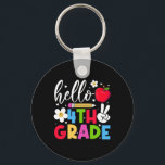 Back To School Hello Fourth Grade Team 4th Grade B Key Ring<br><div class="desc">Back To School Hello Fourth Grade Team 4th Grade Boy Girl</div>