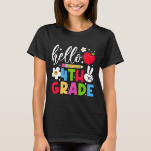 Back To School Hello Fourth Grade Team 4th Grade B T-Shirt