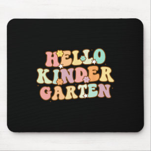Back To School Hello Kindergarten For Kids Boy Gir Mouse Pad
