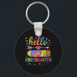 Back To School Hello Kindergarten Leopard Tie Dye  Key Ring<br><div class="desc">Back To School Hello Kindergarten Leopard Tie Dye Pencil Kid</div>