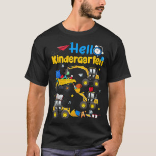 Back To School Hello Kindergarten Truck Constructi T-Shirt