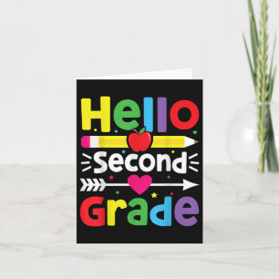 Back To School Hello Second Grade Team 2nd Grade B Card
