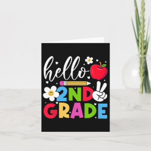Back To School Hello Second Grade Team 2nd Grade B Card
