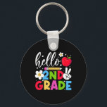 Back To School Hello Second Grade Team 2nd Grade B Key Ring<br><div class="desc">Back To School Hello Second Grade Team 2nd Grade Boy Girl 1</div>