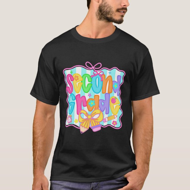Back To School Hello Second Grade Team 2nd Grade B T-Shirt (Front)