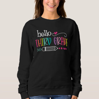 Back To School Hello Third 3rd Grade For Kids Boy  Sweatshirt