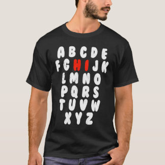 Back to School Hi Alphabet Letters T-Shirt