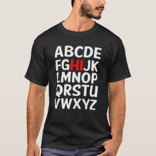 Back To School Hi Alphabet Pre K Kindergarten Retr T-Shirt