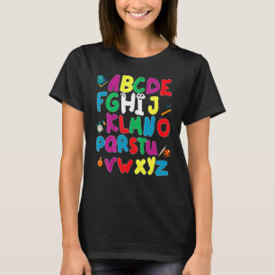 Back To School Hi Alphabet Pre K Kindergarten Teac T-Shirt