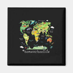 Back To School Homeschool World Map Geography  Magnet