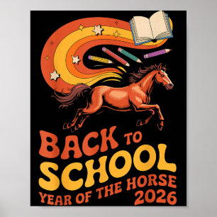 Back To School Horse 2026 Energy Learning Success Poster
