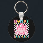 Back To School Howdy Second Grade Cute Cowboy Cowg Key Ring<br><div class="desc">Back To School Howdy Second Grade Cute Cowboy Cowgirl Kids</div>