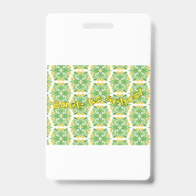 Back to School ID Badge (Front)