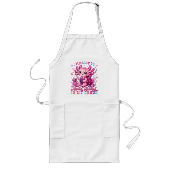 Back to School Im Ready to Axolotl Questions Long Apron (Front)