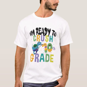 Back To School I'm Ready To Crush 10th Grade Dino T-Shirt