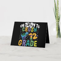 Back To School I'm Ready To Crush 12th Grade Dino