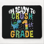 Back To School I'm Ready To Crush 1st Grade Dino Mouse Pad<br><div class="desc">Back To School I'm Ready To Crush 1st Grade Dino
1st, grade, gift, ideas, back to school, 2021, first day of school, gift idea, kindergarten, pre k, teacher, first grade, dinosaur, school, grade, 1st grade teacher, student, teaching, preschool, kids, gifts</div>