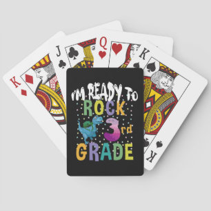 Back To School I'm Ready To Crush 3rd Grade Dino Playing Cards