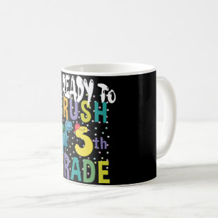 Back To School I'm Ready To Crush 5th Grade Dino Coffee Mug