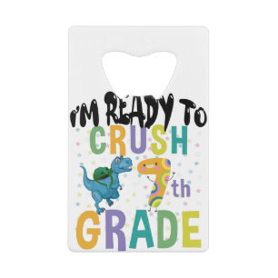 Back To School I'm Ready To Crush 7th Grade Dino