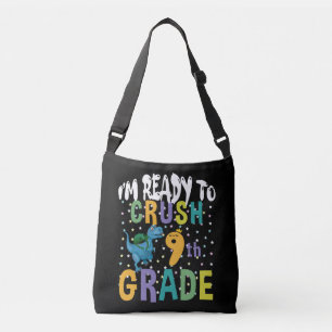 Back To School I'm Ready To Crush 9th Grade Dino Crossbody Bag