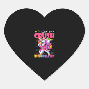 Back To School I'm Ready To Crush Kindergarten Uni Heart Sticker
