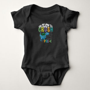 Back To School I'm Ready To Crush Pre-K Dinosaur Baby Bodysuit