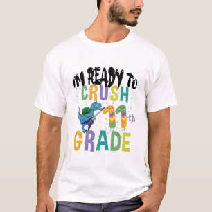 Back To School I'm Ready To Rock 11th Grade Dino T-Shirt