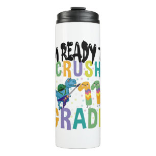 Back To School I'm Ready To Rock 11th Grade Dino Thermal Tumbler