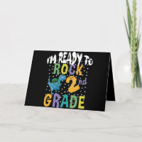 Back To School I'm Ready To Rock 2nd Grade Dino