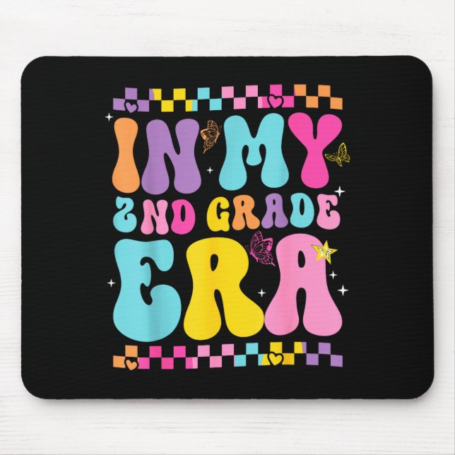 Back to school in 2nd second grade era butterfly mouse pad (Front)