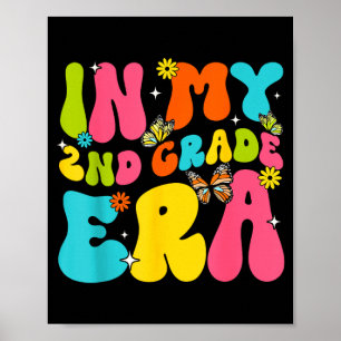 Back to school in 2nd second grade era butterfly poster