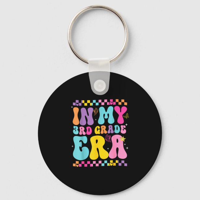 Back to school in 3rd third grade era butterfly key ring (Front)