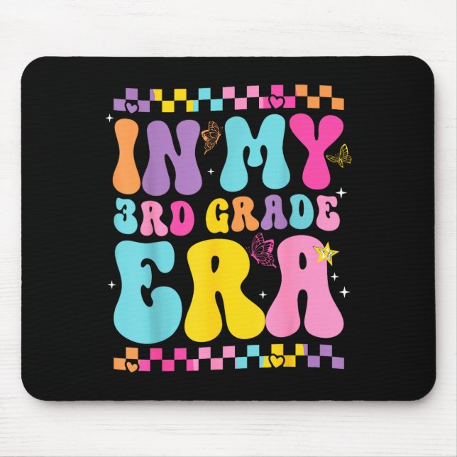 Back to school in 3rd third grade era butterfly mouse pad (Front)
