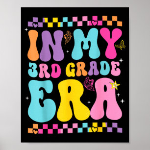 Back to school in 3rd third grade era butterfly poster