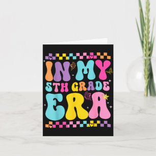 Back to school in 5th fifth grade era butterfly card