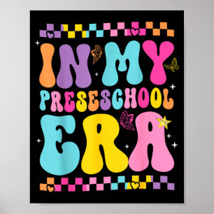 Back to school in preschool era butterfly girl kid poster