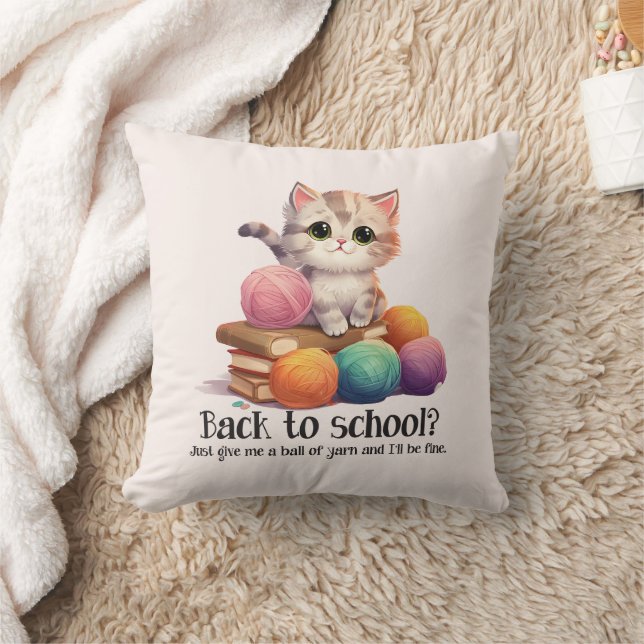 Back To School? Just Give Me Yarn Cushion (Blanket)