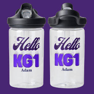 Back To School, KG1, Hello Kg1 Water Bottle