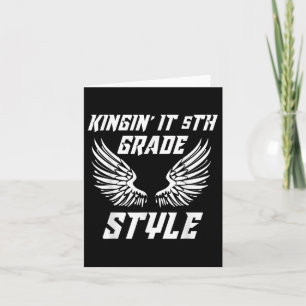 Back To School Kickin It 5th Grade Style Elementar Card