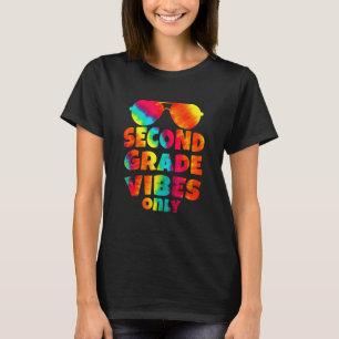 Back To School Kids 2nd Grade Vibes Only Sunglasse T-Shirt