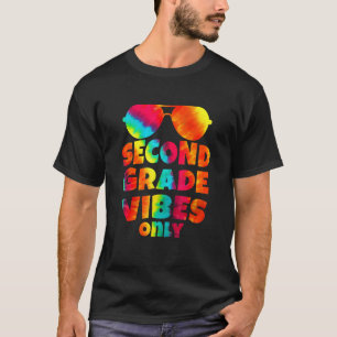Back To School Kids 2nd Grade Vibes Only Sunglasse T-Shirt